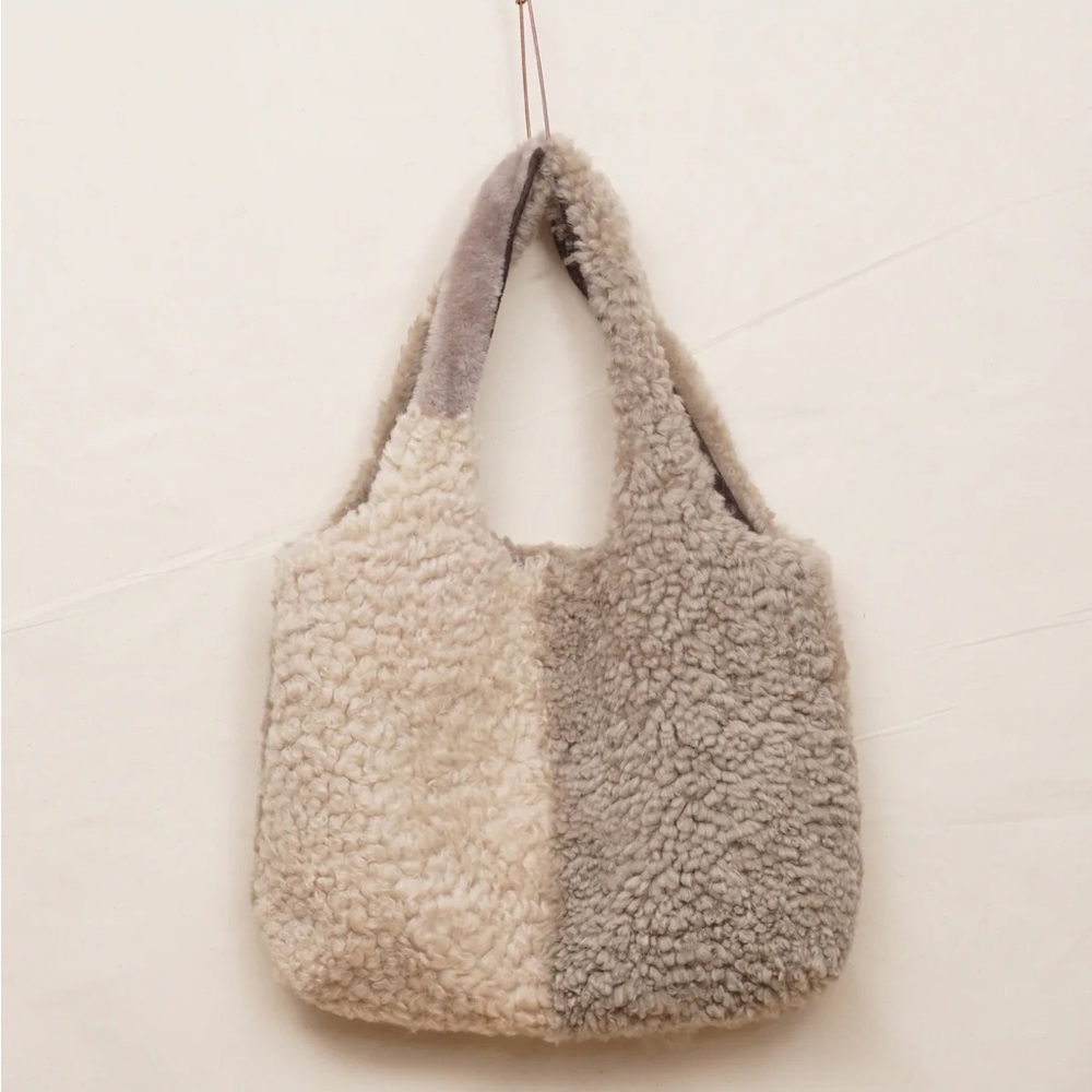 NWT Milena Silvano Sheepskin Shopper